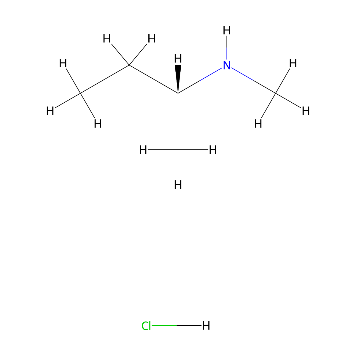 [(2R)-butan-2-yl](methyl)amine hydrochloride molecular structure, CAS 40916-62-9