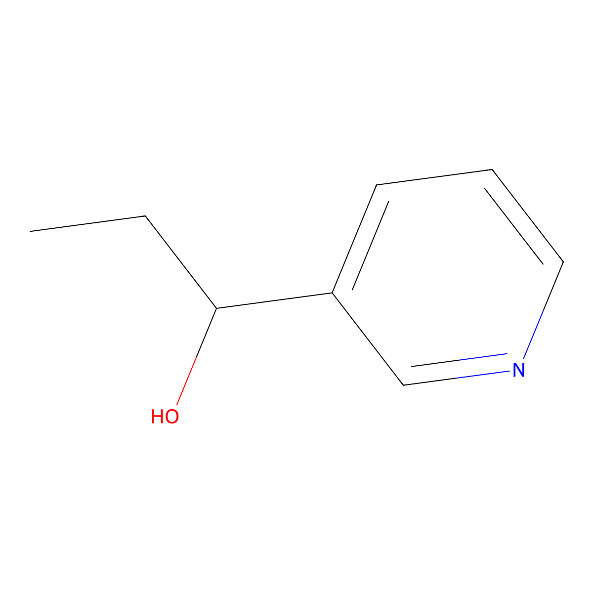 1-(Pyridin-3-yl)propan-1-ol molecular structure, CAS 40918-79-4