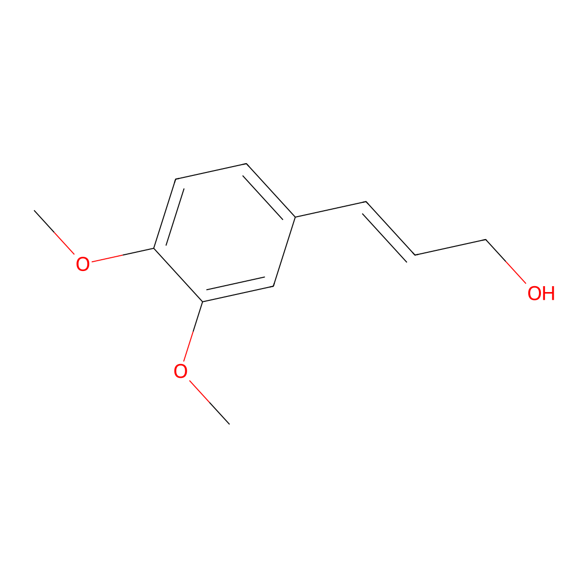 (E)-3-(3,4-Dimethoxyphenyl)Prop-2-En-1-Ol molecular structure, CAS 40918-90-9