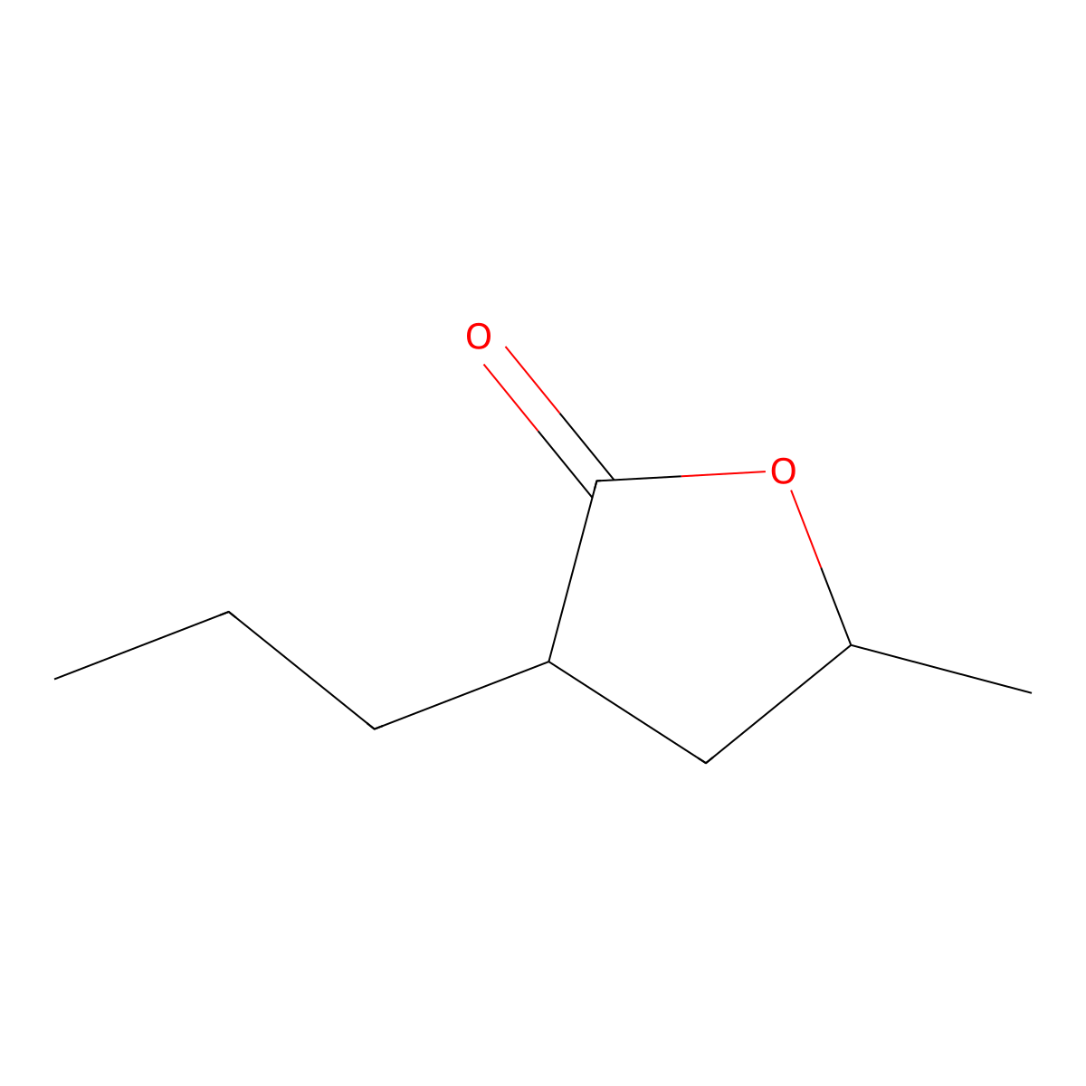Dihydro-5-methyl-3-propyl-2(3H)-furanone molecular structure, CAS 40923-58-8