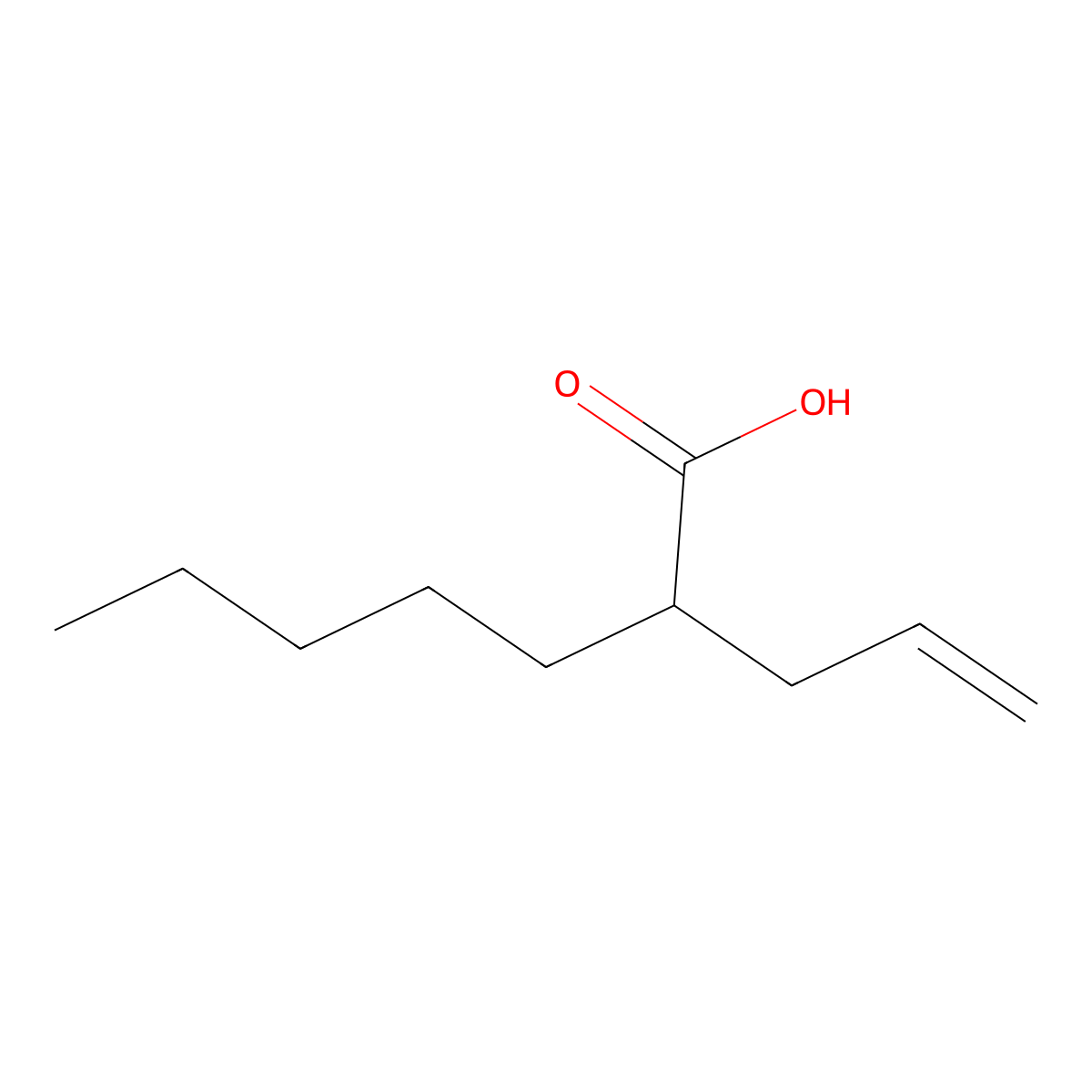2-(Prop-2-en-1-yl)heptanoicacid molecular structure, CAS 40923-73-7