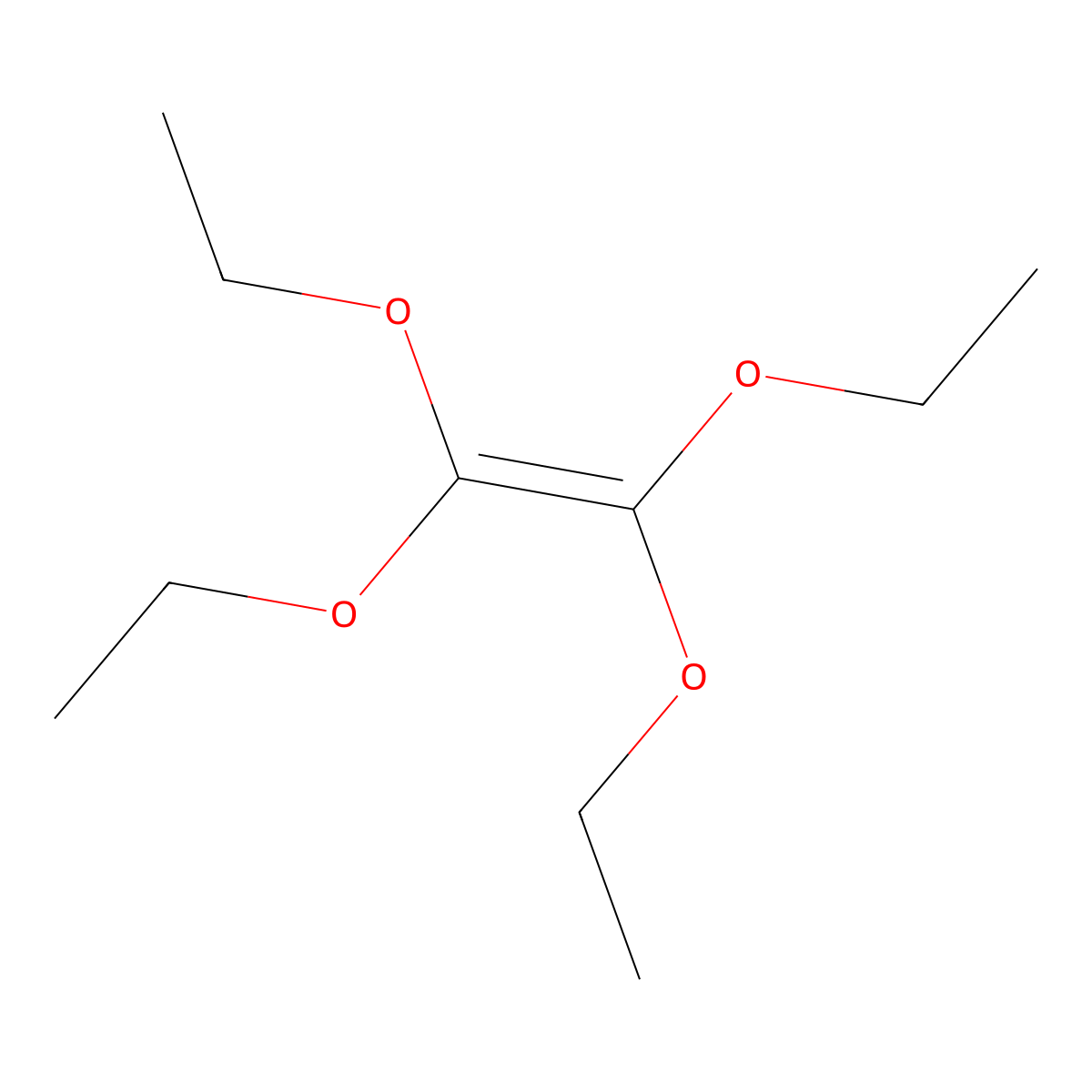 Tetraethoxyethene molecular structure, CAS 40923-93-1