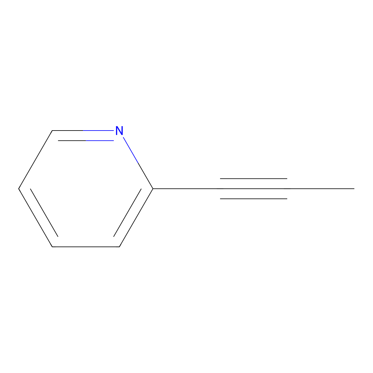 2-(Prop-1-yn-1-yl)pyridine molecular structure, CAS 40925-52-8