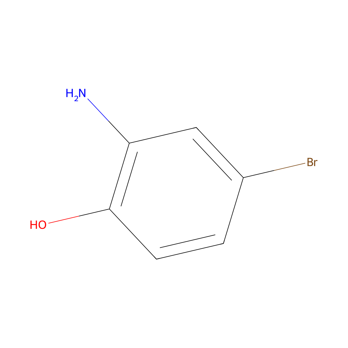 2-Amino-4-Bromophenol molecular structure, CAS 40925-68-6