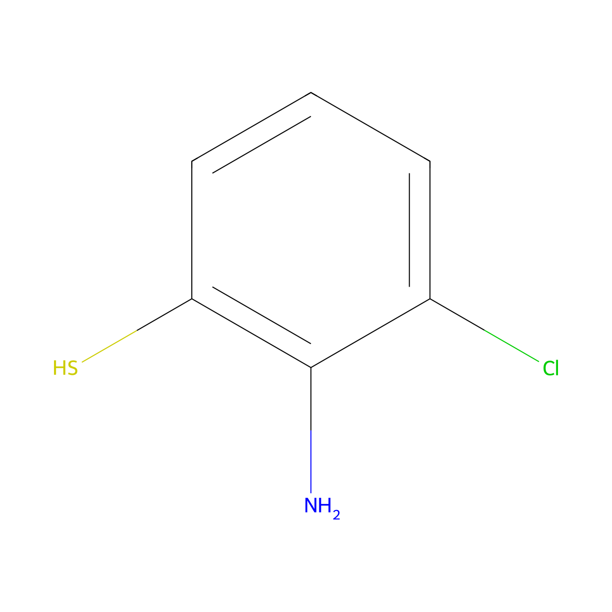 2-Amino-3-chlorobenzene-1-thiol molecular structure, CAS 40925-72-2