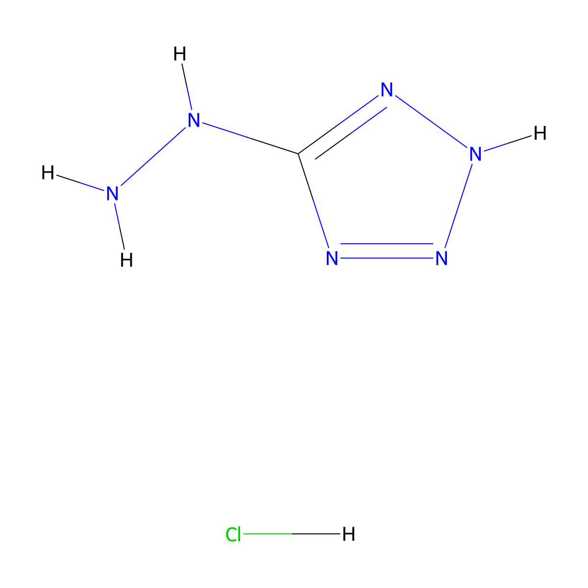 5-Hydrazino-1H-tetrazole hydrochloride molecular structure, CAS 40925-73-3