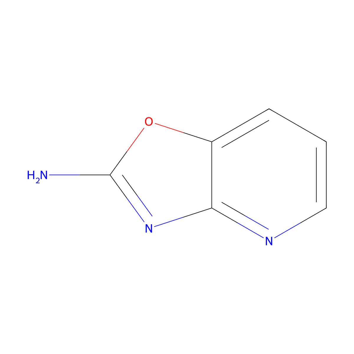 (1,3)Oxazolo(4,5-b)pyridin-2-amine molecular structure, CAS 40926-66-7