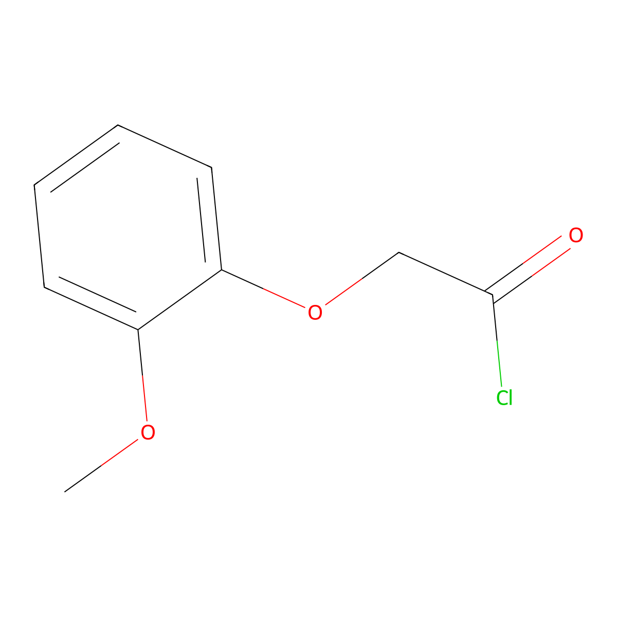 (2-Methoxy-phenoxy)-acetyl chloride molecular structure, CAS 40926-73-6