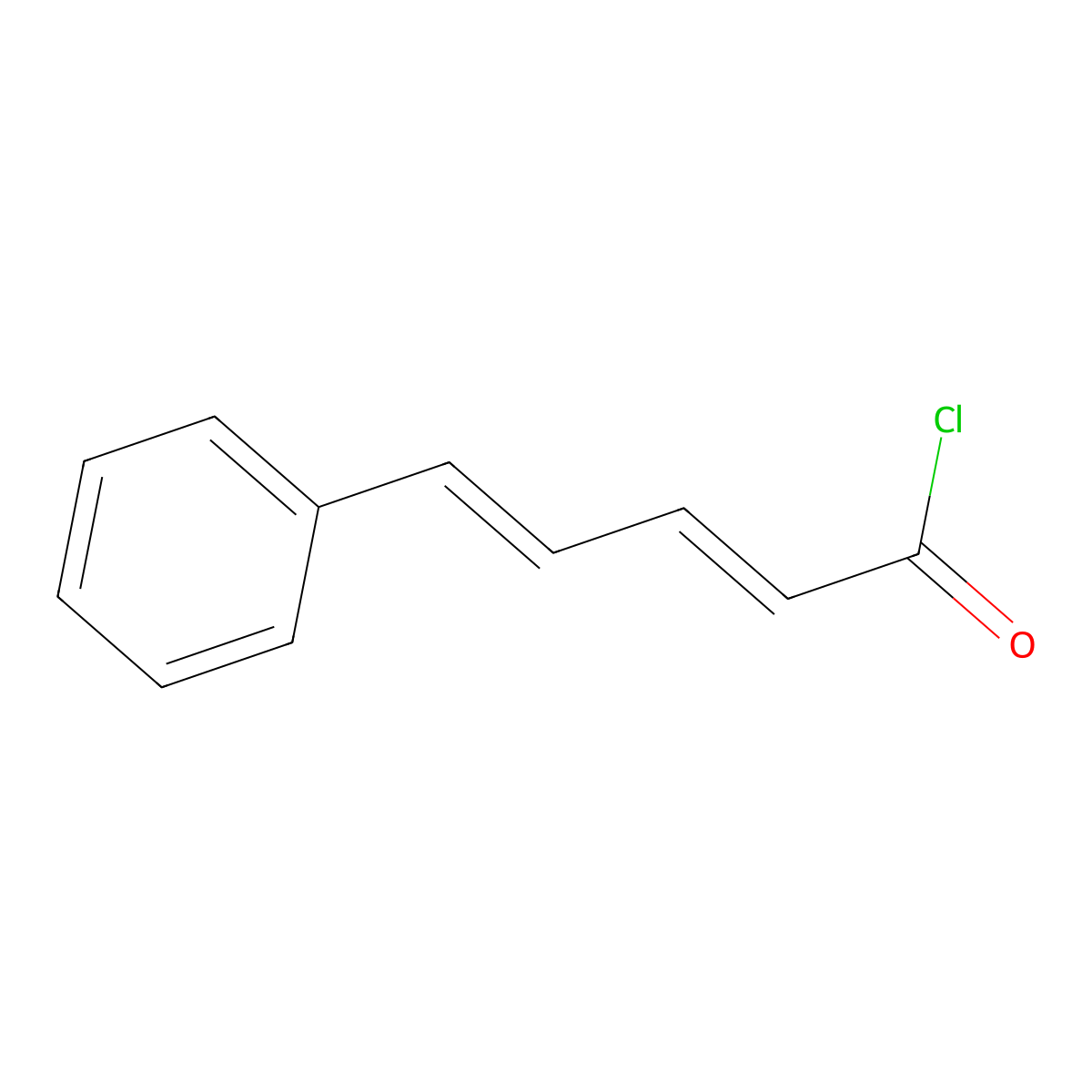 2,4-Pentadienoyl chloride, 5-phenyl- molecular structure, CAS 40926-86-1