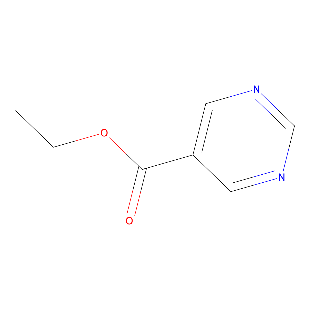 Ethyl 5-pyrimidinecarboxylate molecular structure, CAS 40929-50-8
