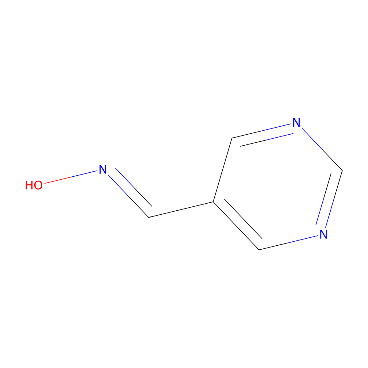 N-(pyrimidin-5-ylmethylidene)hydroxylamine molecular structure, CAS 40929-55-3