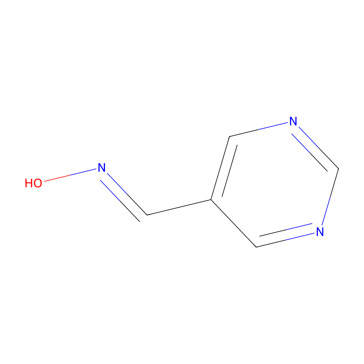 N-(pyrimidin-5-ylmethylidene)hydroxylamine molecular structure, CAS 40929-55-3
