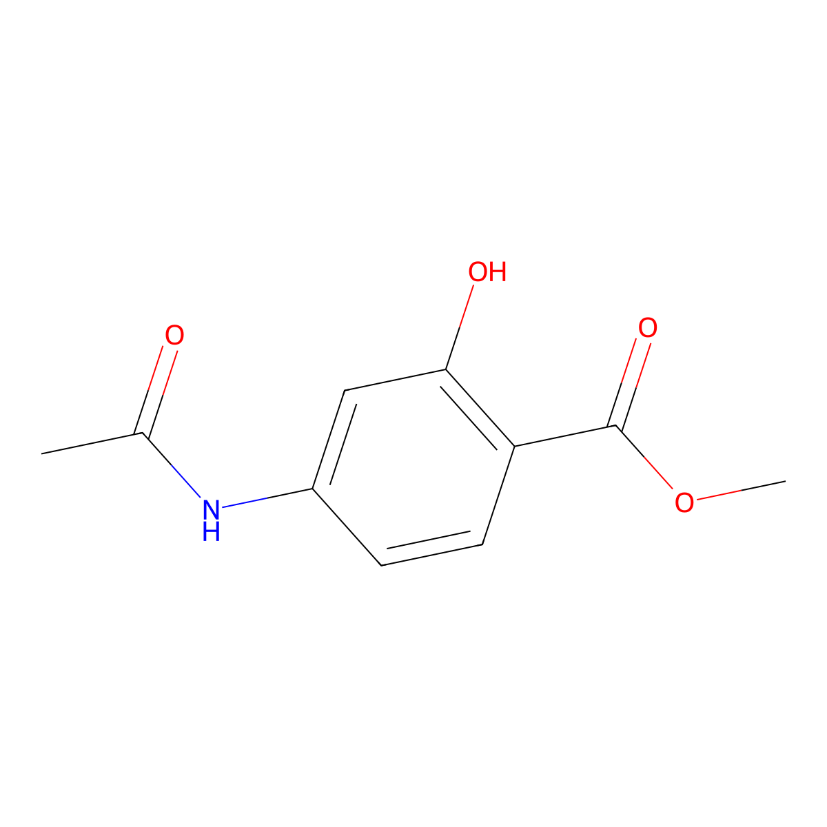 Methyl 4-acetamidosalicylate molecular structure, CAS 4093-28-1