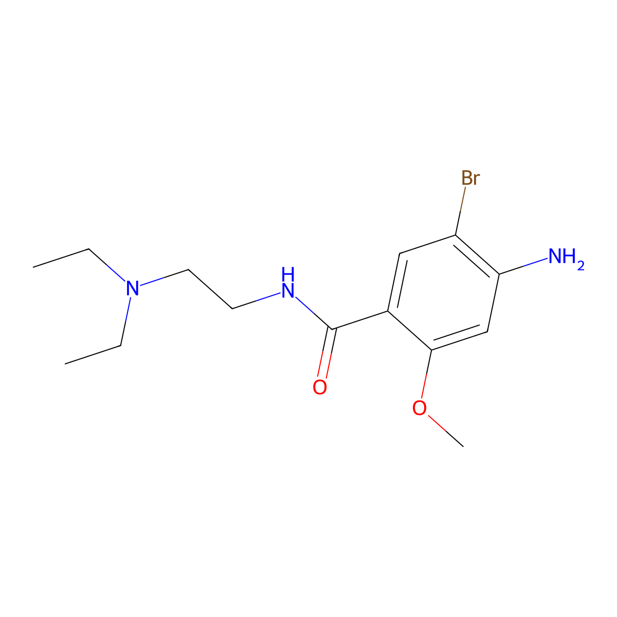Bromopride molecular structure, CAS 4093-35-0