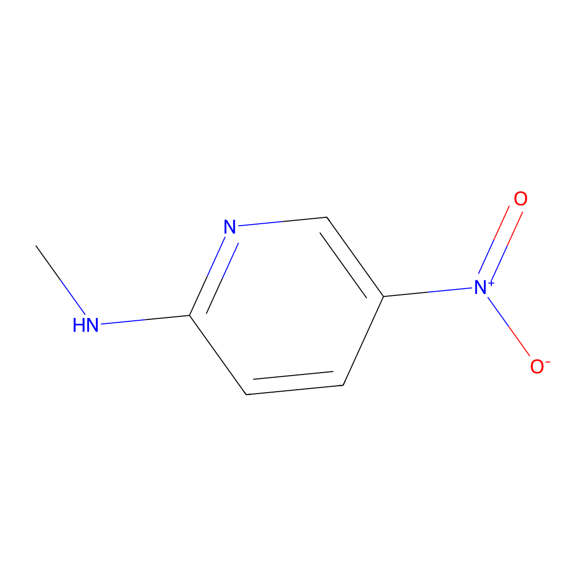 N-methyl-5-nitropyridin-2-amine molecular structure, CAS 4093-89-4