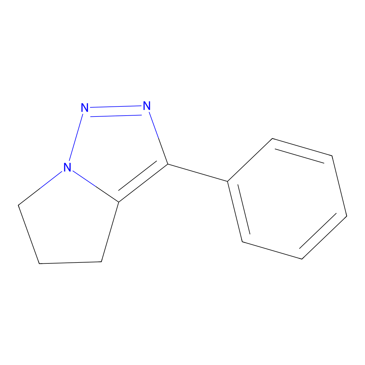 3-Phenyl-5,6-dihydro-4H-pyrrolo[1,2-C][1,2,3]triazole molecular structure, CAS 40930-12-9