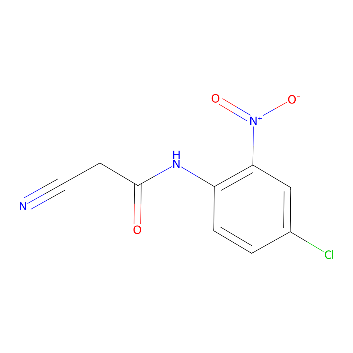 N-(4-chloro-2-nitrophenyl)-2-cyanoacetamide molecular structure, CAS 40930-53-8