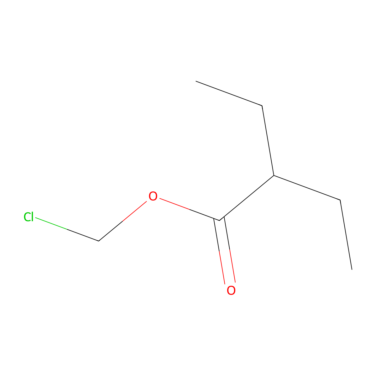 Chloromethyl 2-ethylbutyrate molecular structure, CAS 40930-71-0
