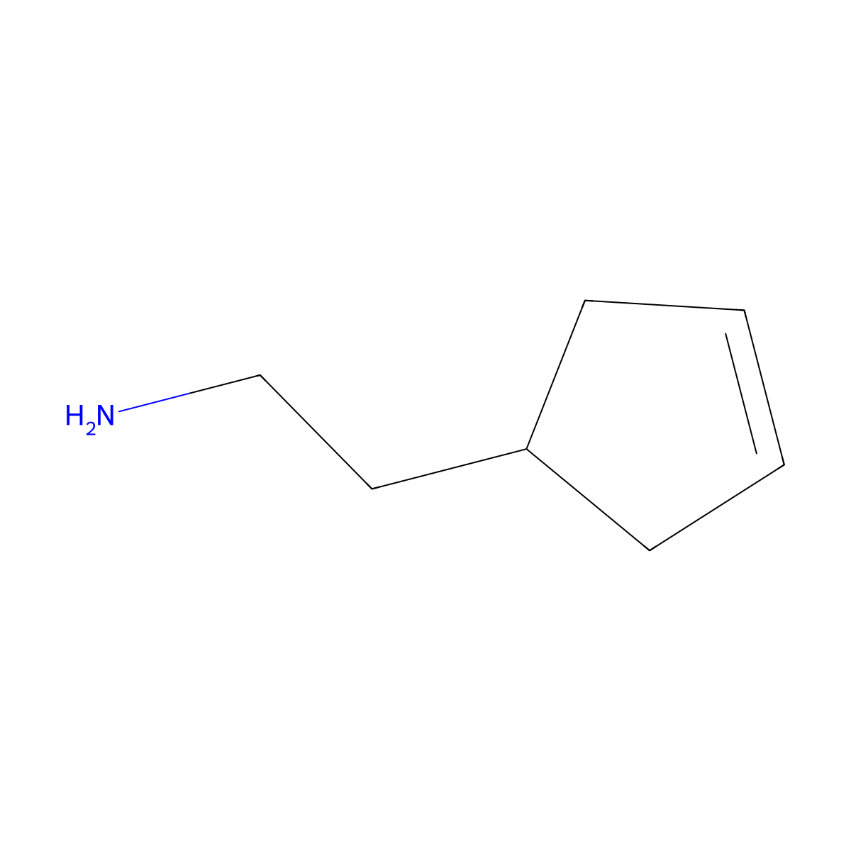 2-(Cyclopent-3-en-1-yl)ethan-1-amine molecular structure, CAS 409316-50-3