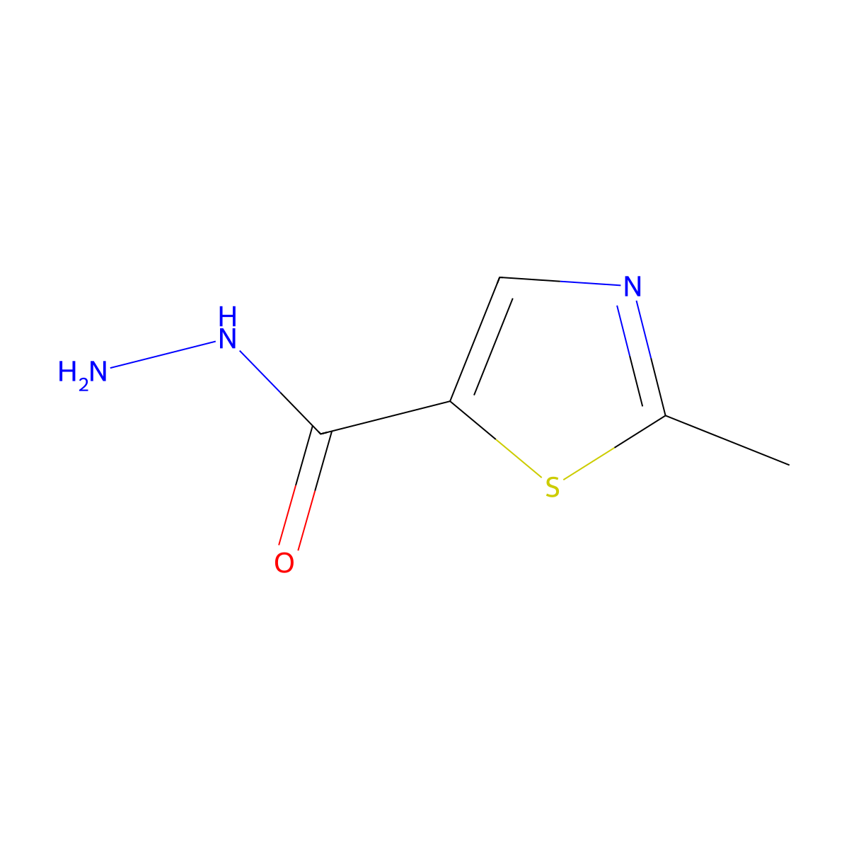 2-Methylthiazole-5-carbohydrazide molecular structure, CAS 409316-66-1