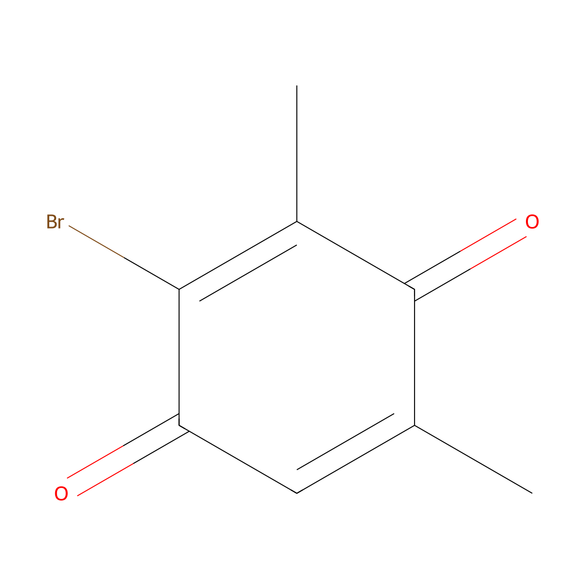 2-Bromo-3,5-dimethylcyclohexa-2,5-diene-1,4-dione molecular structure, CAS 409316-81-0