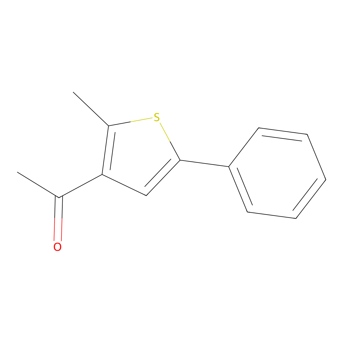 3-Acetyl-2-methyl-5-phenylthiophene molecular structure, CAS 40932-63-6