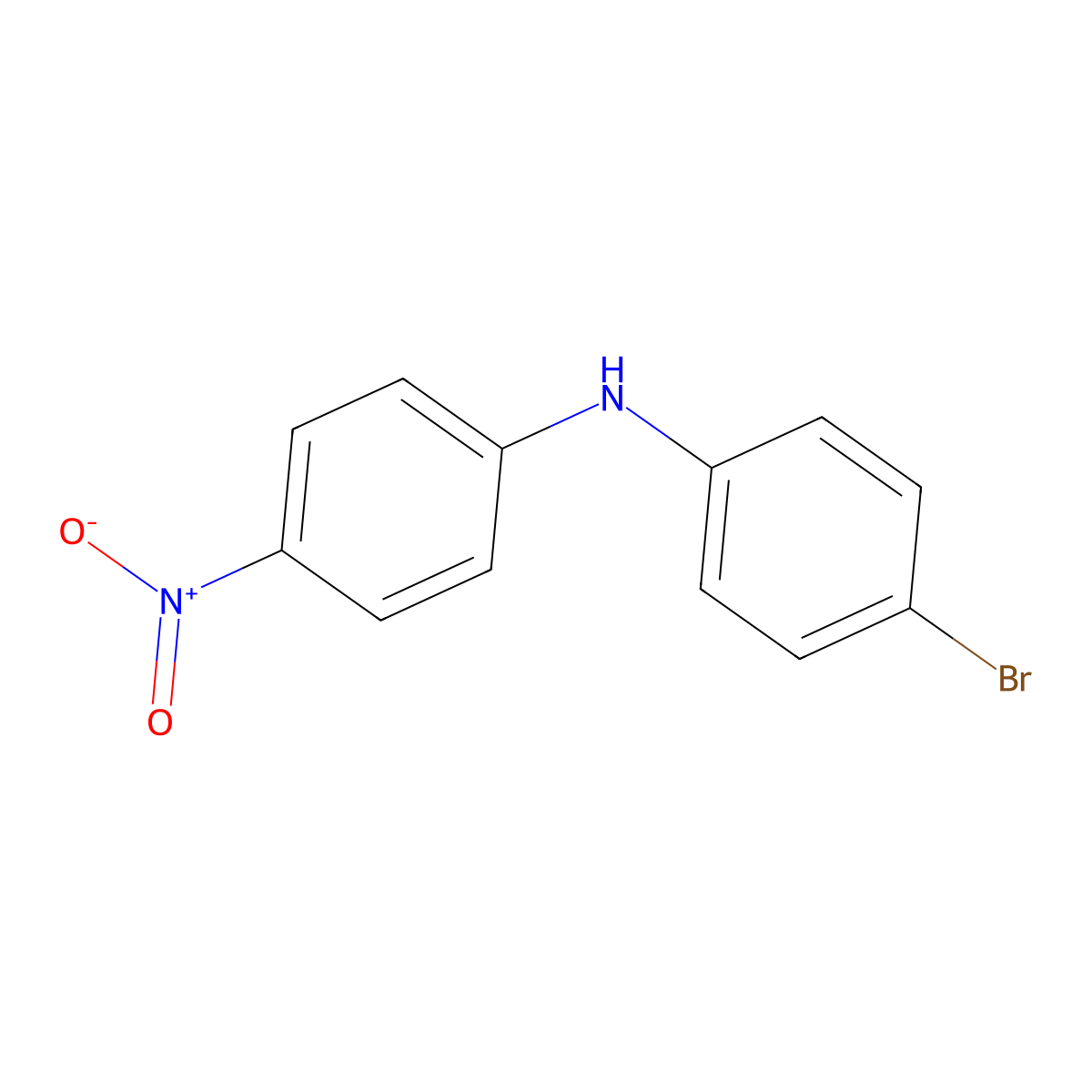 N-(4-bromophenyl)-4-nitroaniline molecular structure, CAS 40932-71-6