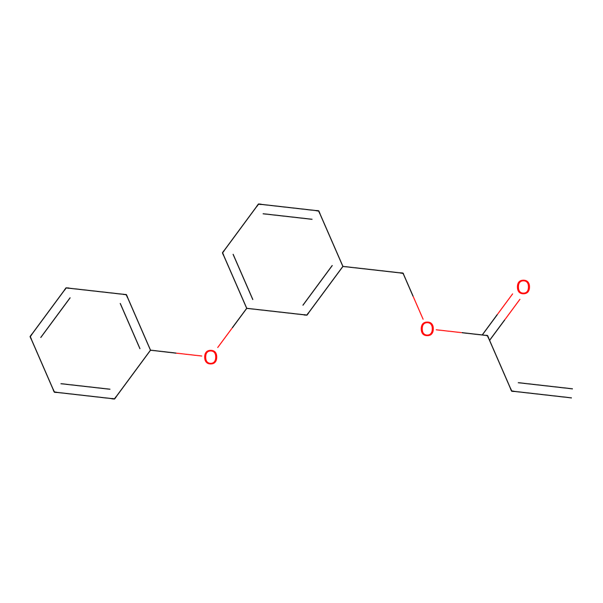 (3-Phenoxyphenyl)methyl prop-2-enoate molecular structure, CAS 409325-06-0