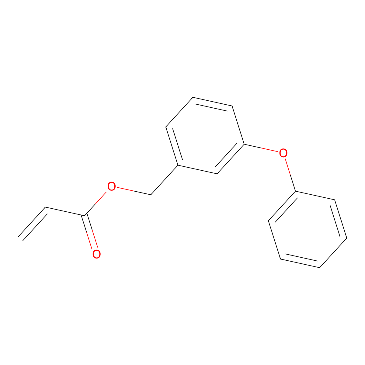 (3-Phenoxyphenyl)methyl prop-2-enoate molecular structure, CAS 409325-06-0