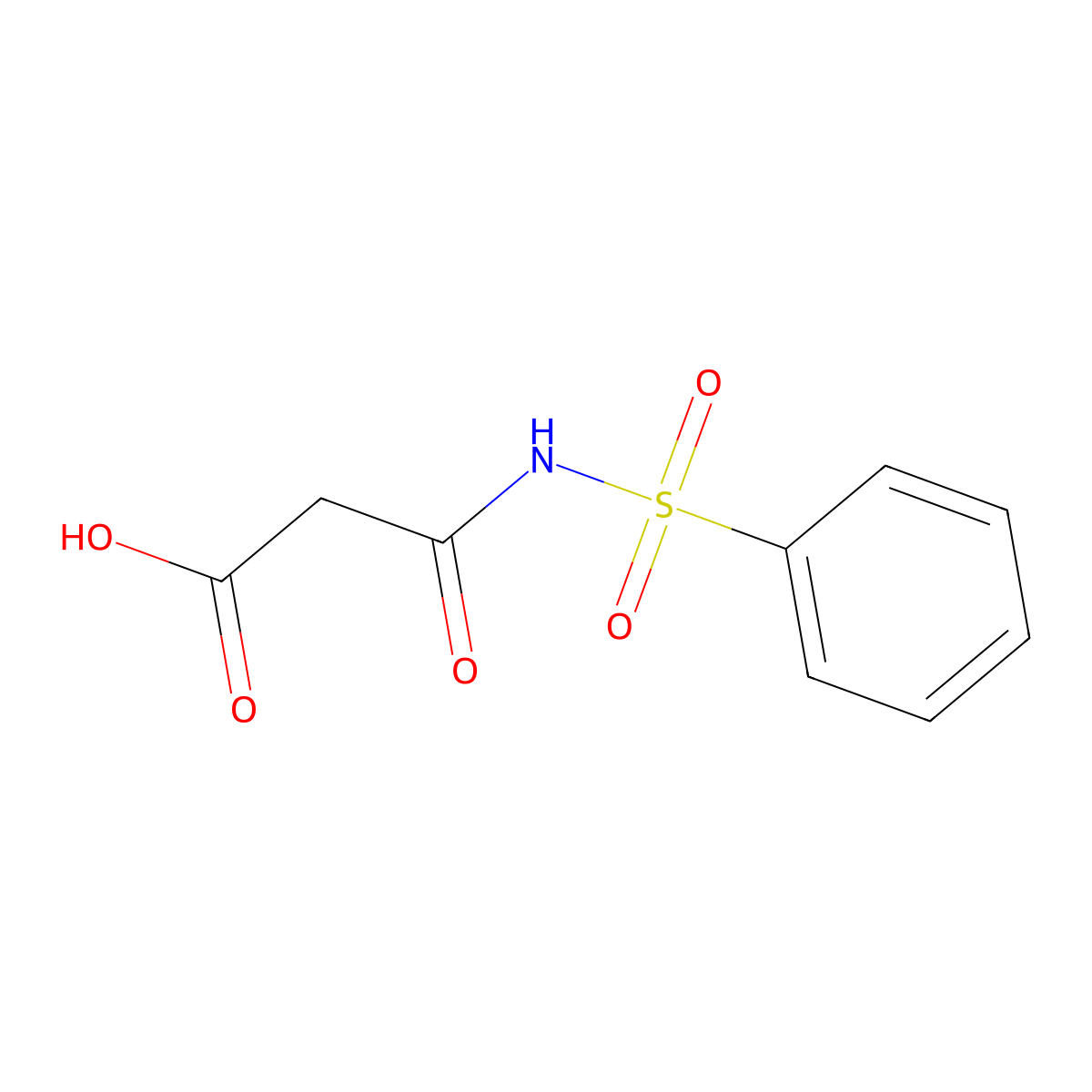 3-Oxo-3-(phenylsulfonamido)propionic Acid molecular structure, CAS 409332-59-8