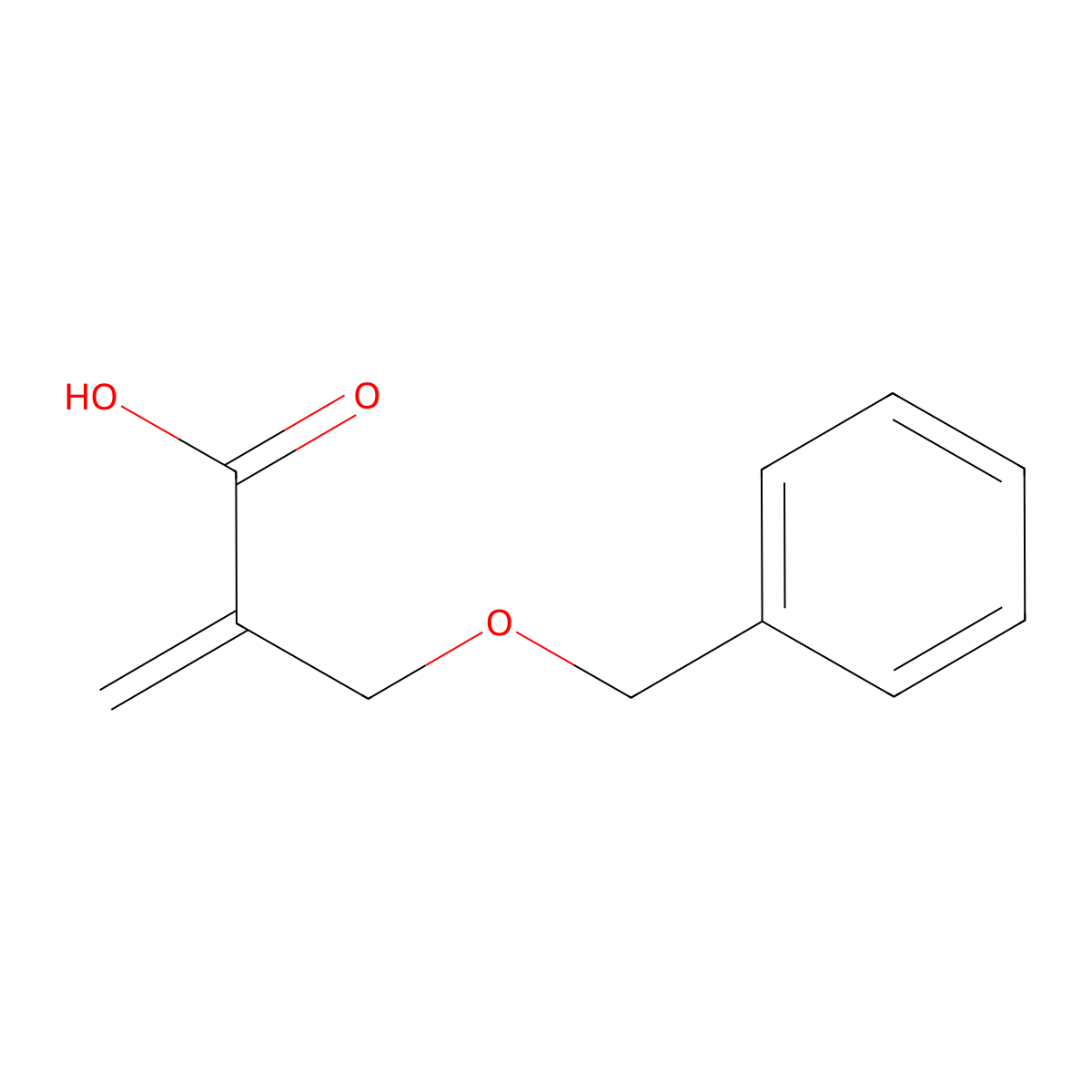 2-[(Benzyloxy)methyl]prop-2-enoic acid molecular structure, CAS 409333-03-5