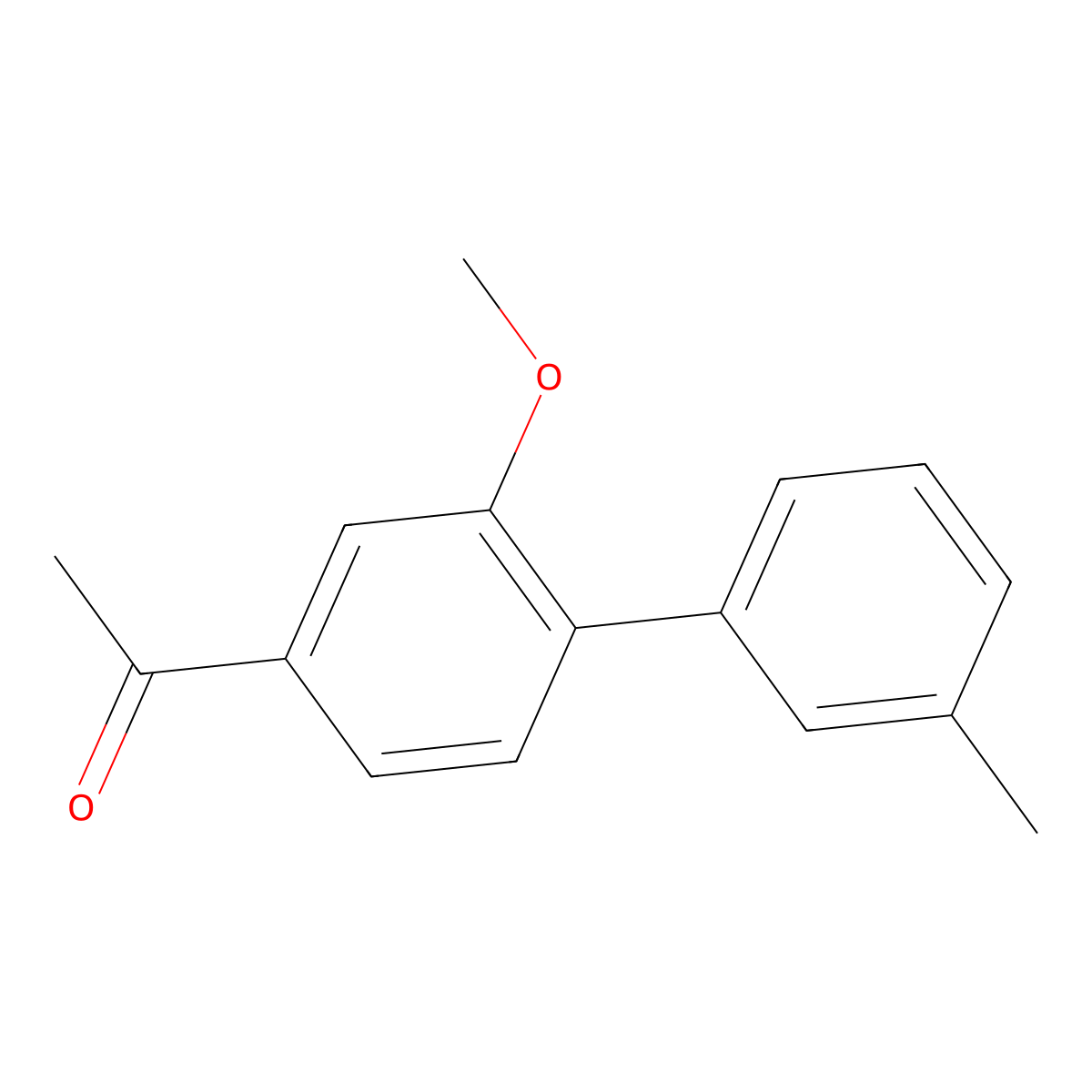 1-(2-Methoxy-3'-methyl[1,1'-biphenyl]-4-yl)ethanone molecular structure, CAS 409333-18-2