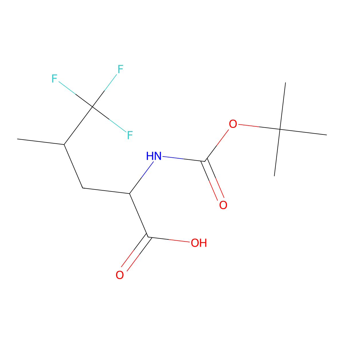 Boc-5,5,5-trifluoro-DL-leucine molecular structure, CAS 409333-67-1
