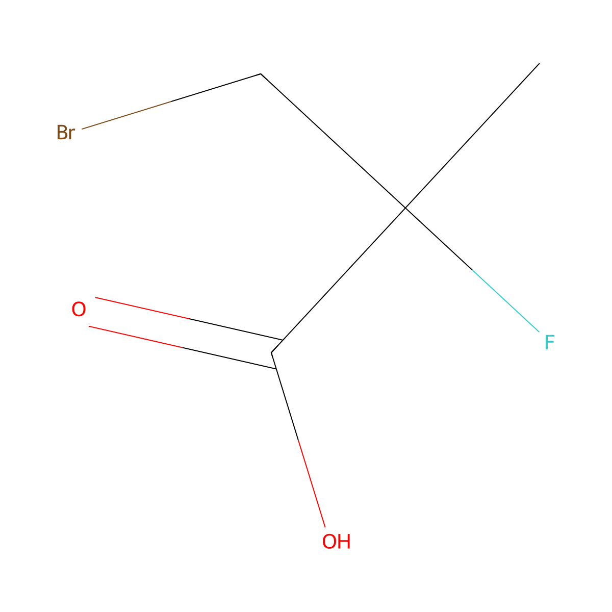 3-Bromo-2-fluoro-2-methylpropanoic acid molecular structure, CAS 409335-25-7