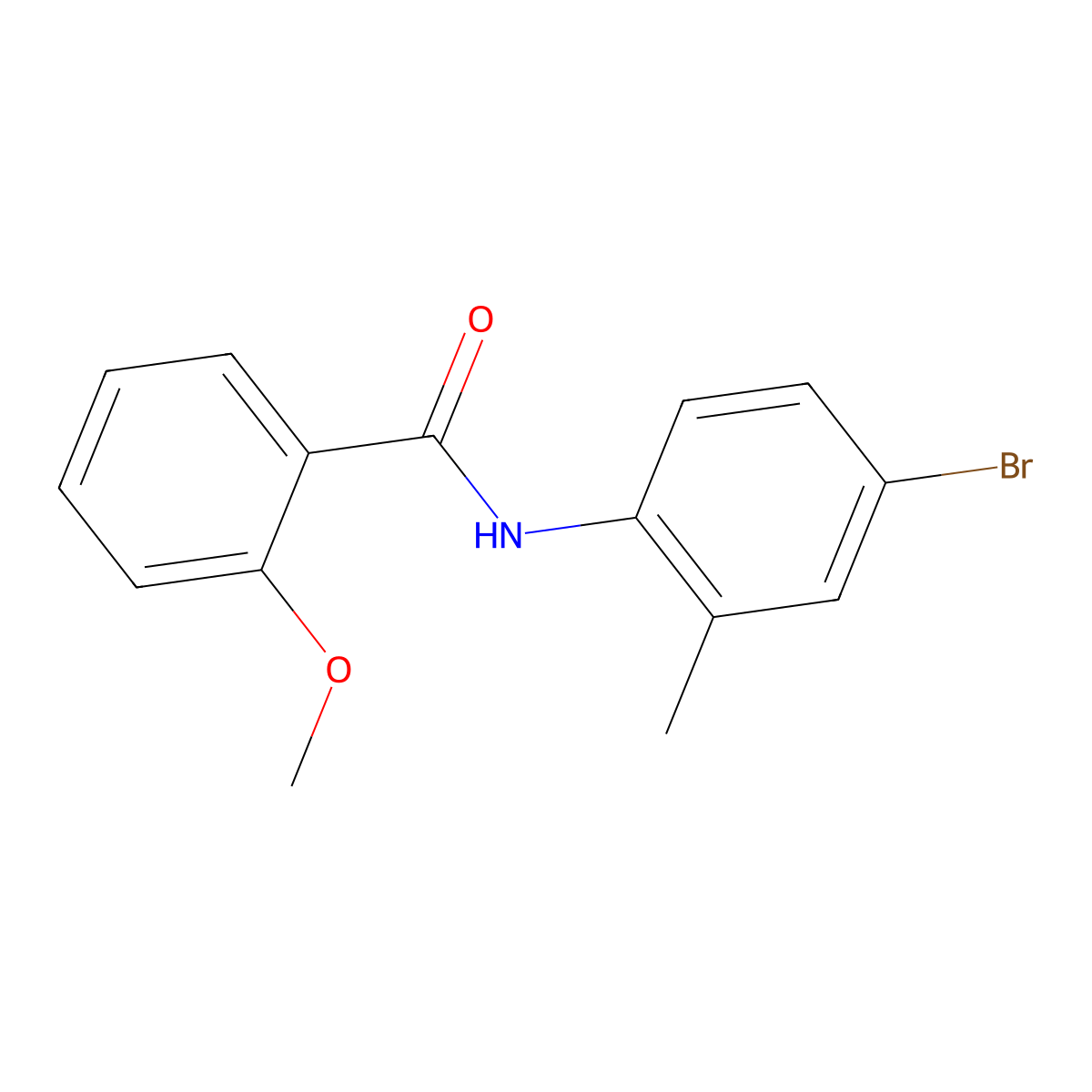 N-(4-bromo-2-methylphenyl)-2-methoxybenzamide molecular structure, CAS 409339-06-6
