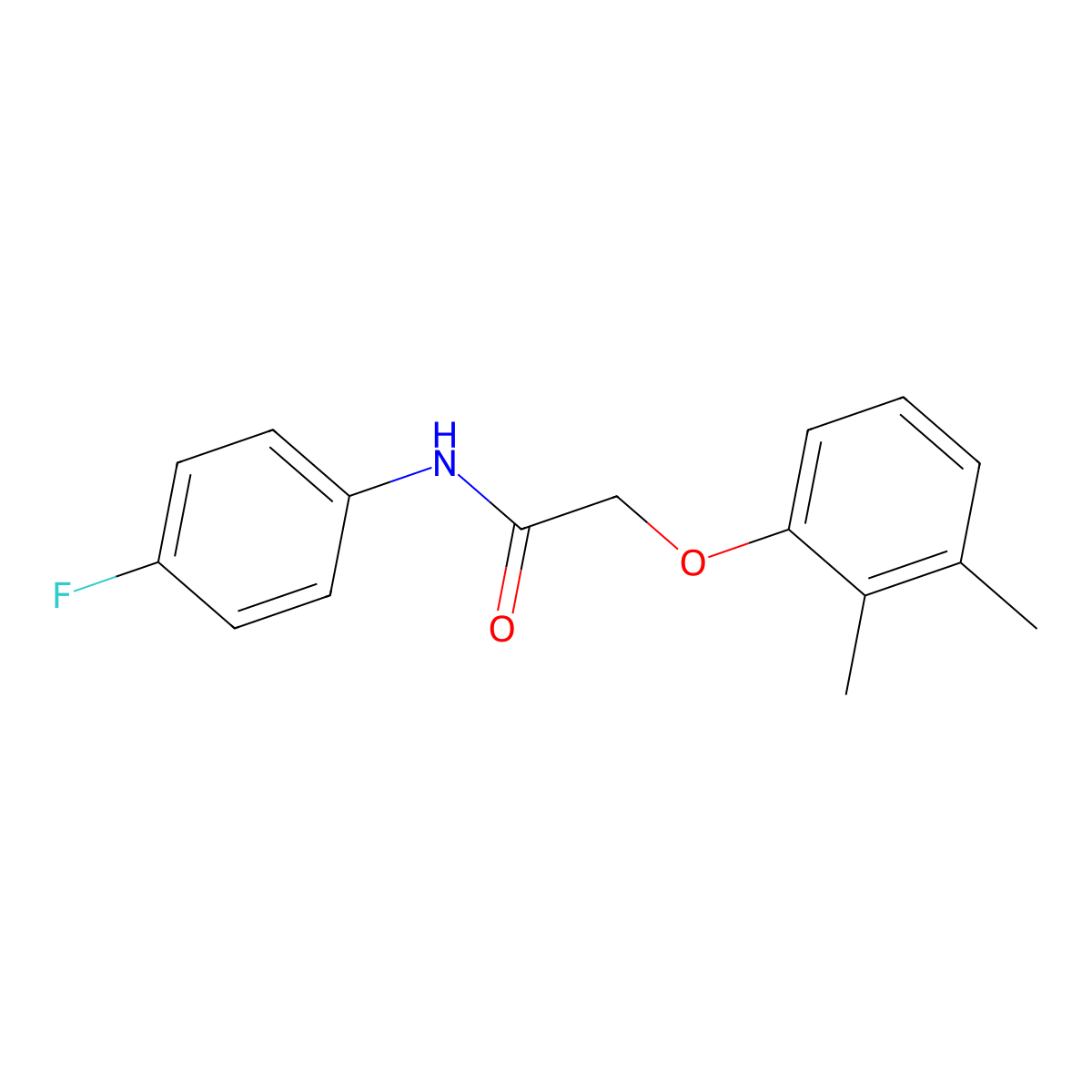 2-(2,3-dimethylphenoxy)-N-(4-fluorophenyl)acetamide molecular structure, CAS 409339-16-8