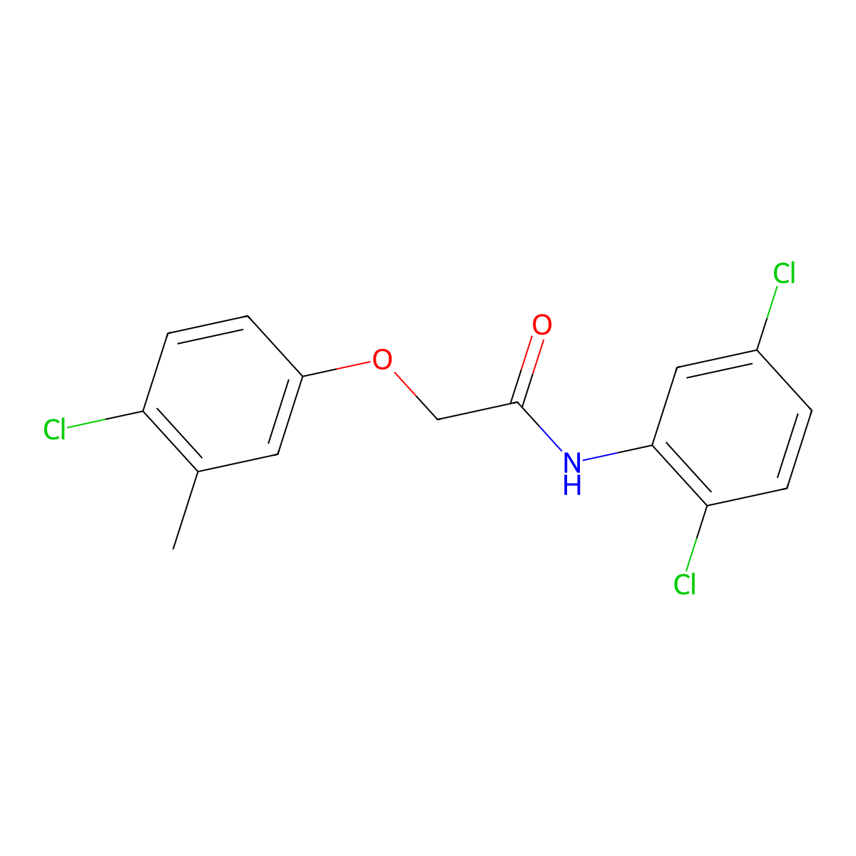 2-(4-chloro-3-methylphenoxy)-N-(2,5-dichlorophenyl)acetamide molecular structure, CAS 409340-10-9