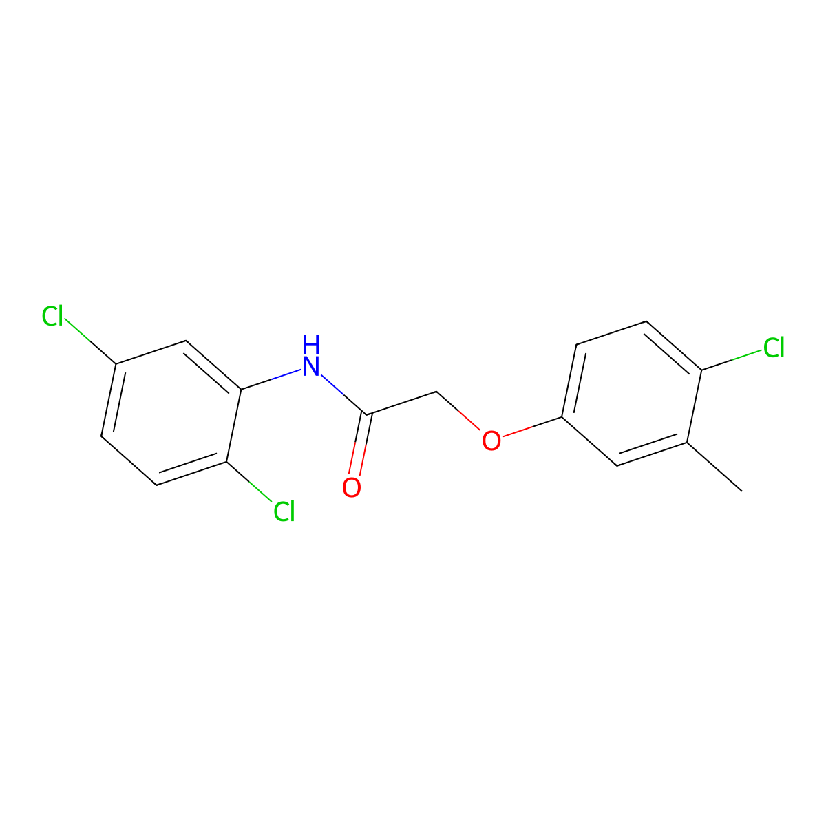 2-(4-chloro-3-methylphenoxy)-N-(2,5-dichlorophenyl)acetamide molecular structure, CAS 409340-10-9