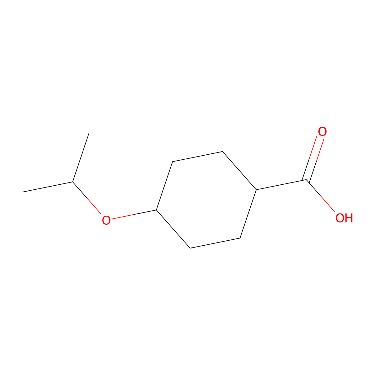 4-Isopropoxycyclohexanecarboxylic acid molecular structure, CAS 409346-68-5