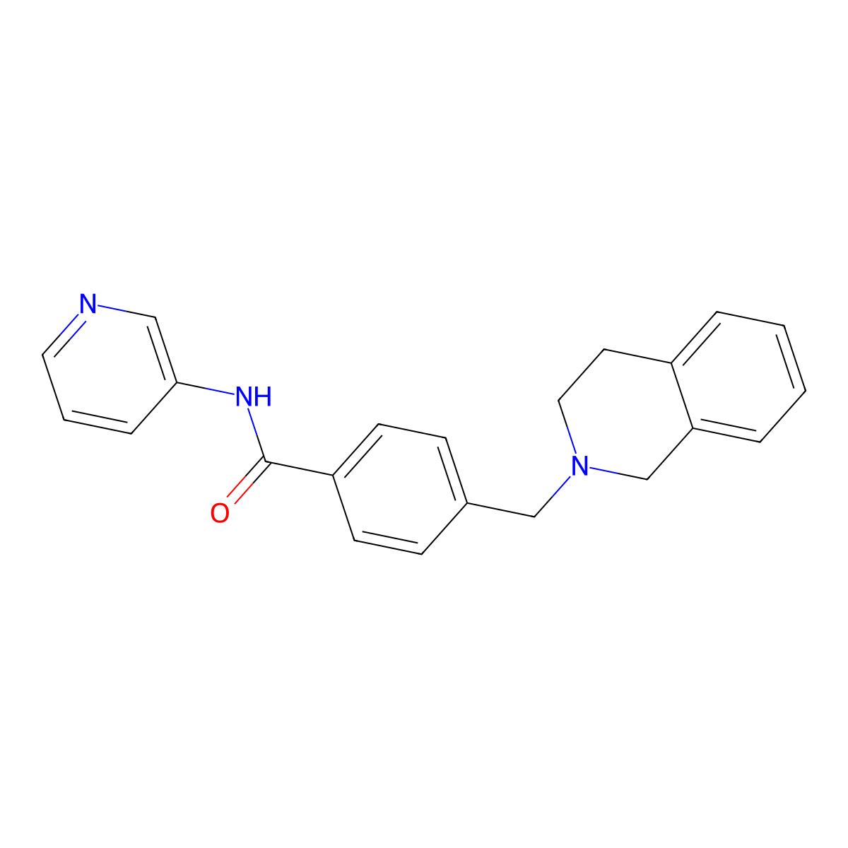 4-(3,4-dihydro-1H-isoquinolin-2-ylmethyl)-N-pyridin-3-ylbenzamide molecular structure, CAS 409354-56-9