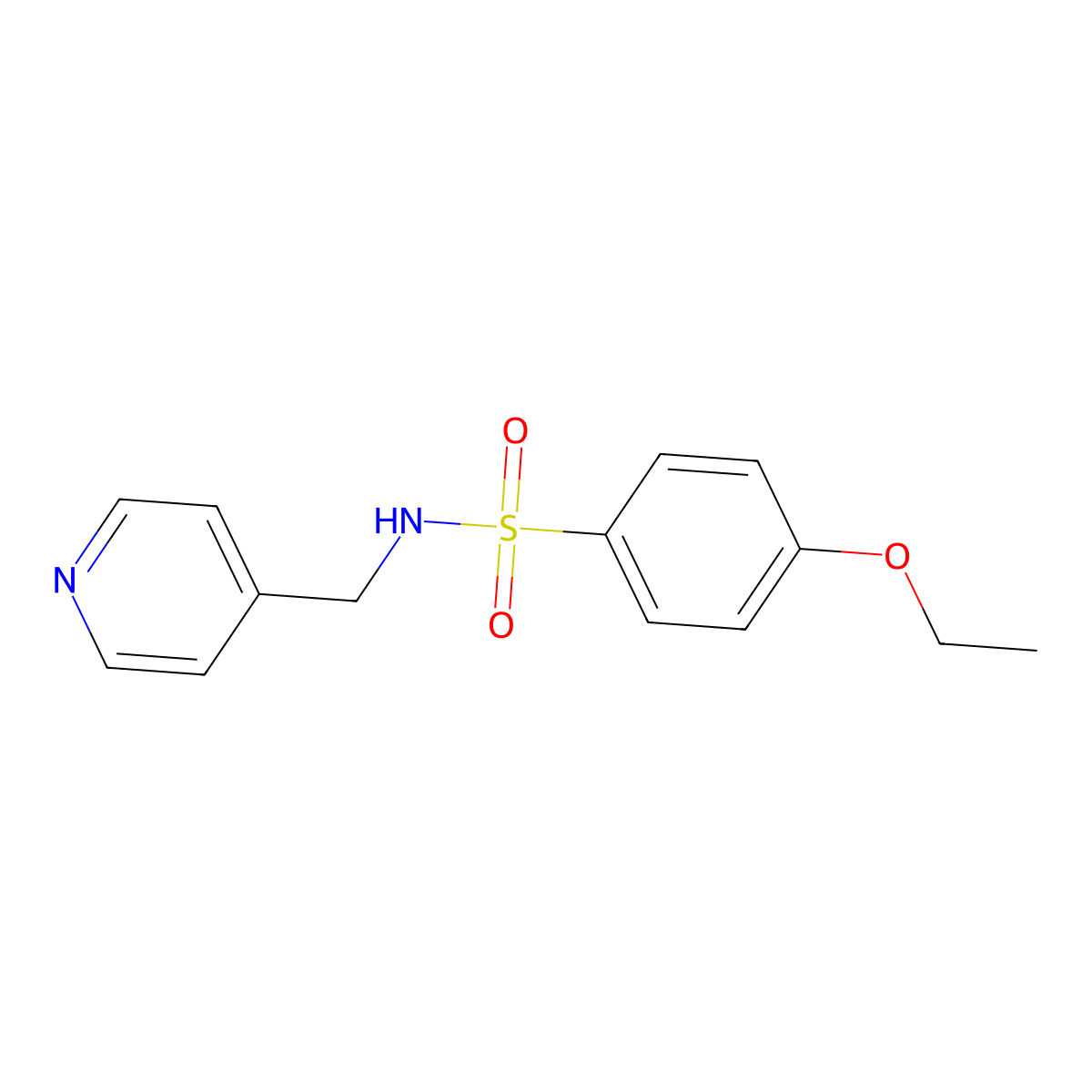 4-ethoxy-N-(pyridin-4-ylmethyl)benzenesulfonamide molecular structure, CAS 409357-13-7