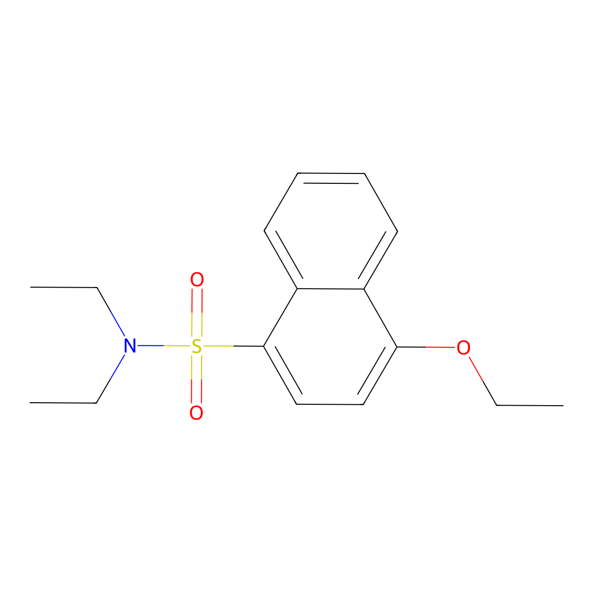 4-ethoxy-N,N-diethylnaphthalene-1-sulfonamide molecular structure, CAS 409357-16-0