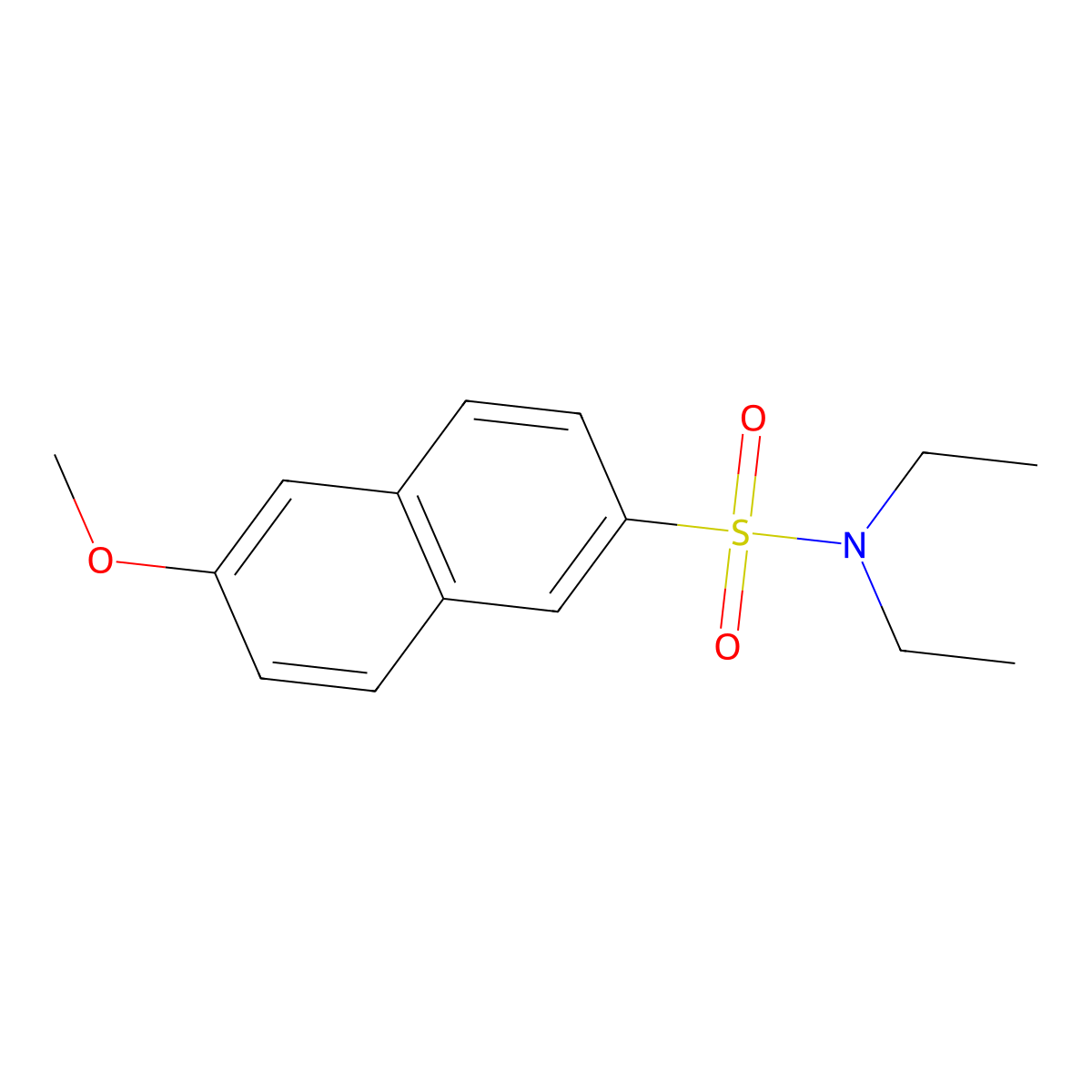 N,N-diethyl-6-methoxynaphthalene-2-sulfonamide molecular structure, CAS 409357-17-1