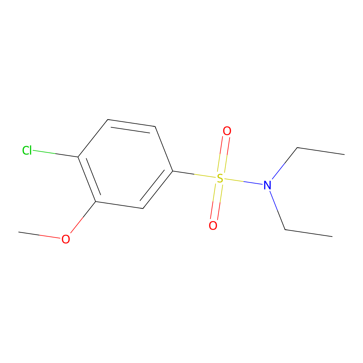 4-chloro-N,N-diethyl-3-methoxybenzenesulfonamide molecular structure, CAS 409357-28-4