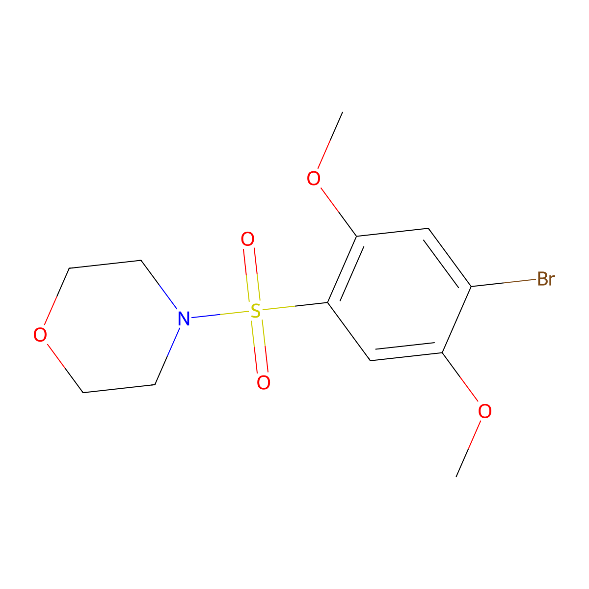 4-(4-Bromo-2,5-dimethoxybenzenesulfonyl)morpholine molecular structure, CAS 409357-76-2