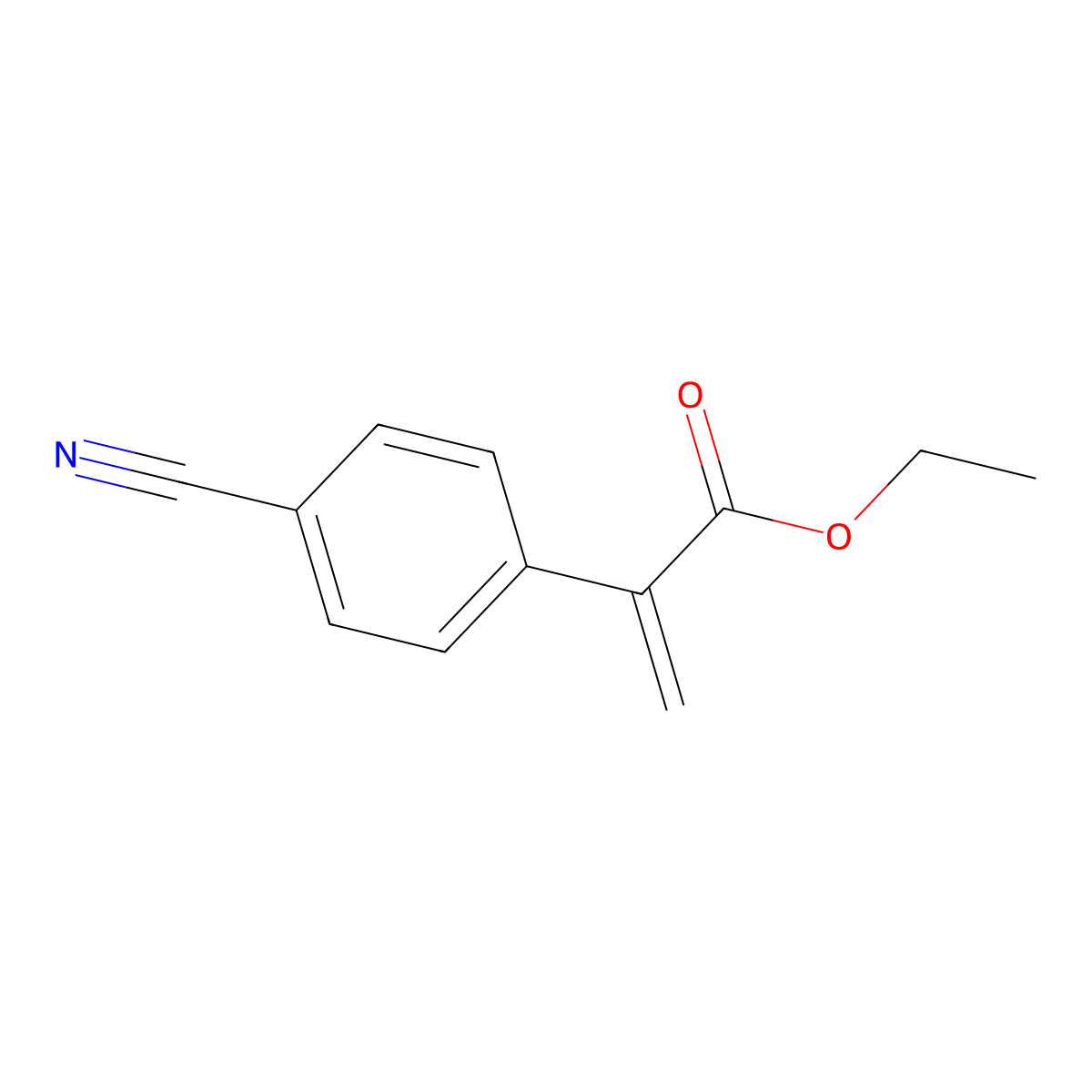 Ethyl 2-(4-cyanophenyl)acrylate molecular structure, CAS 409359-86-0