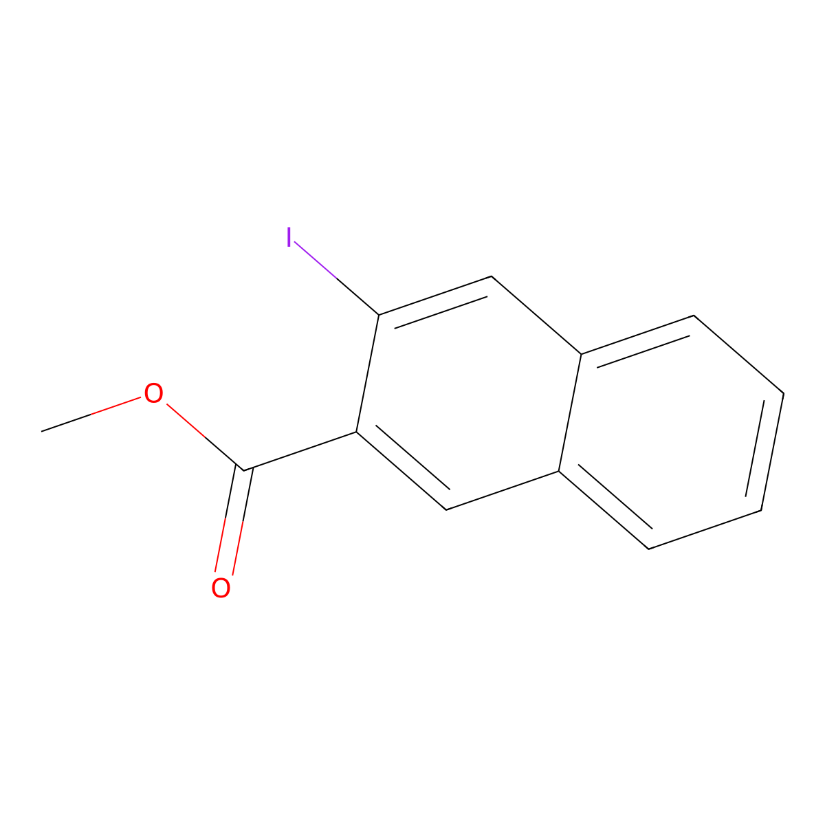 Methyl 3-iodonaphthalene-2-carboxylate molecular structure, CAS 409369-87-5