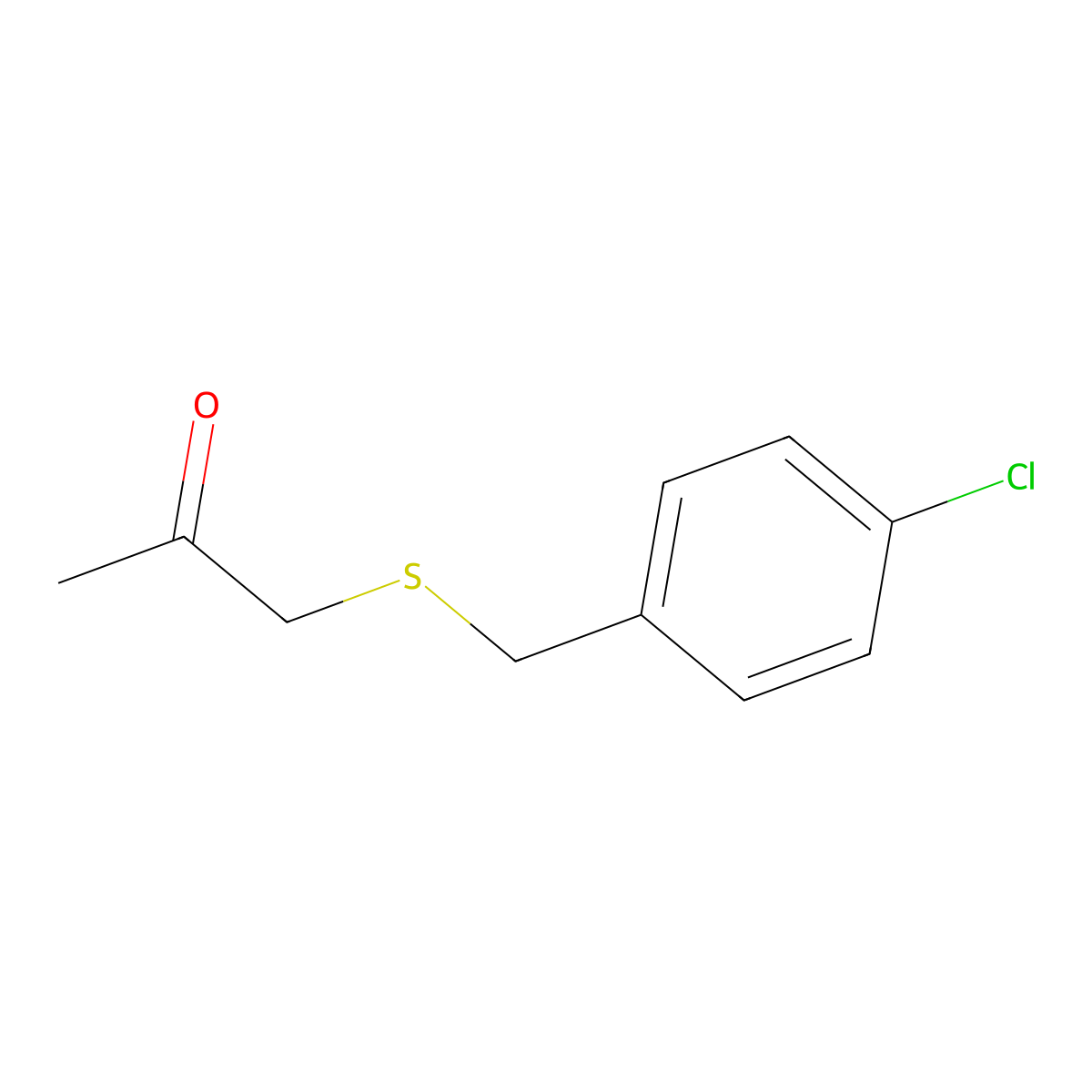 1-(4-Chlorobenzylthio)acetone molecular structure, CAS 40939-03-5