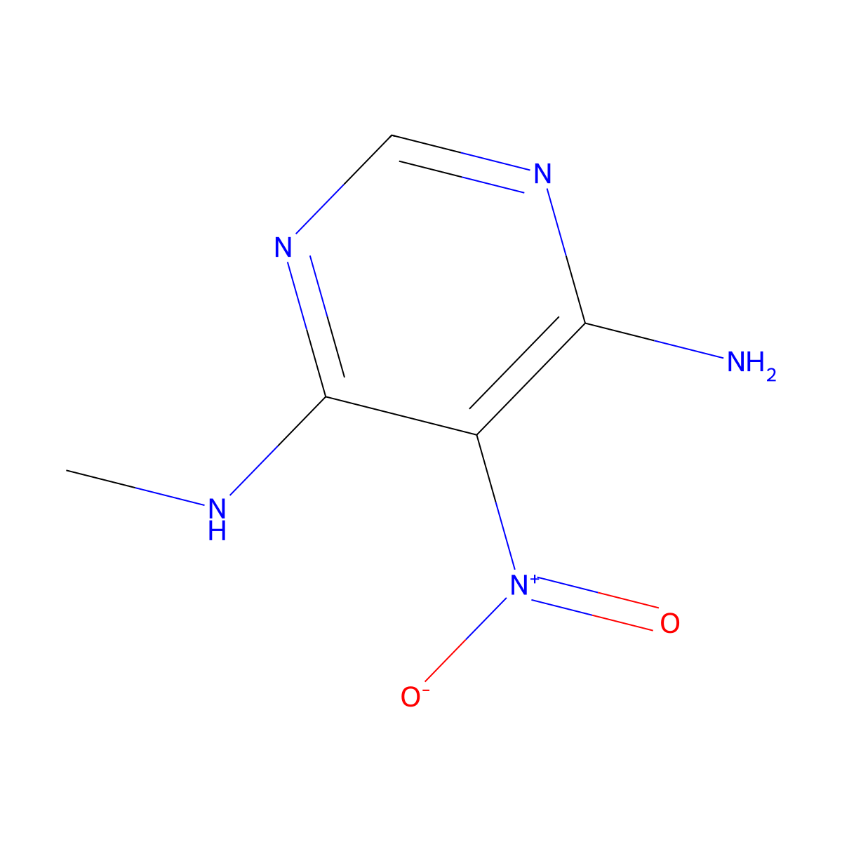 N~4~-Methyl-5-nitropyrimidine-4,6-diamine molecular structure, CAS 4094-00-2