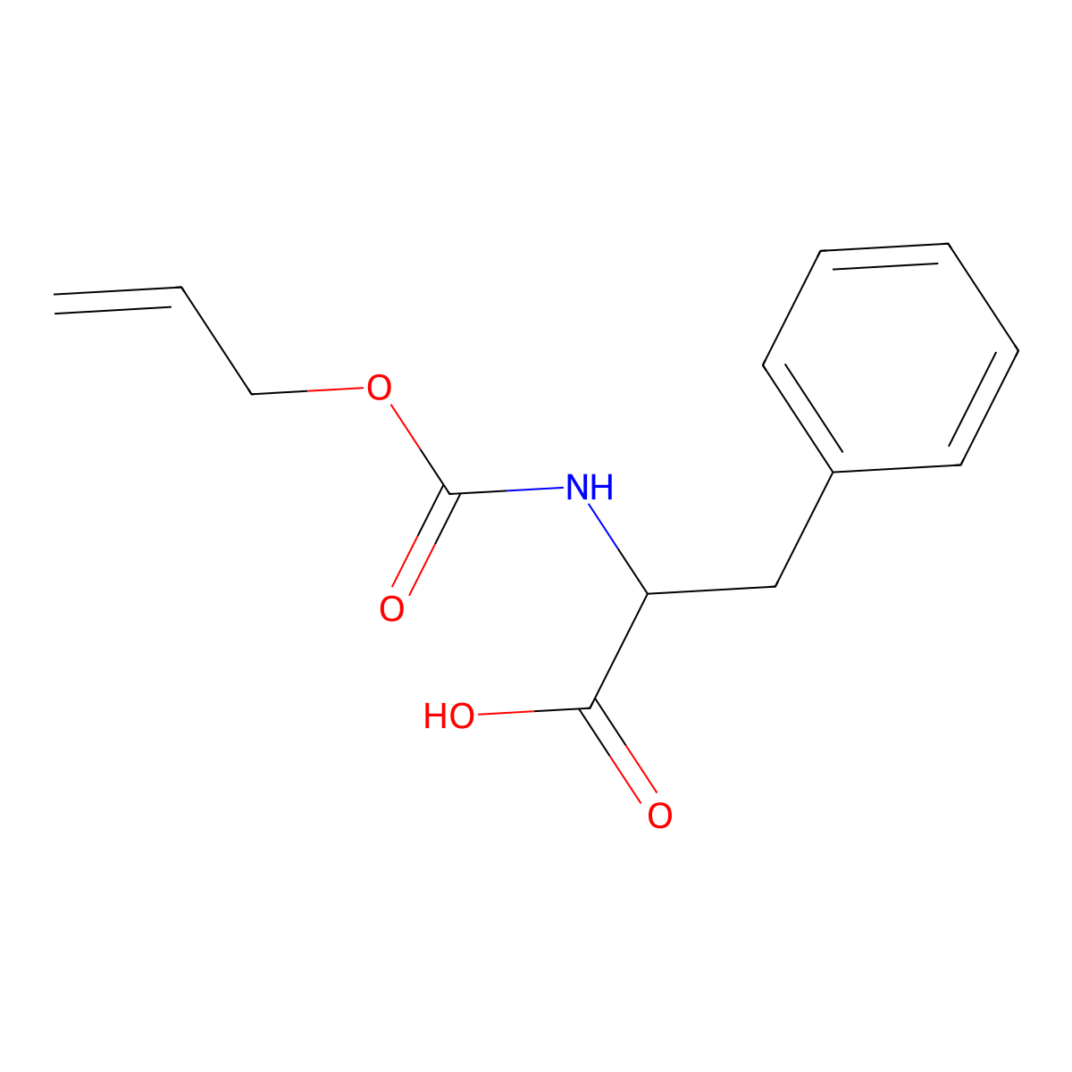 3-Phenyl-2-{[(prop-2-EN-1-yloxy)carbonyl]amino}propanoic acid molecular structure, CAS 40940-57-6